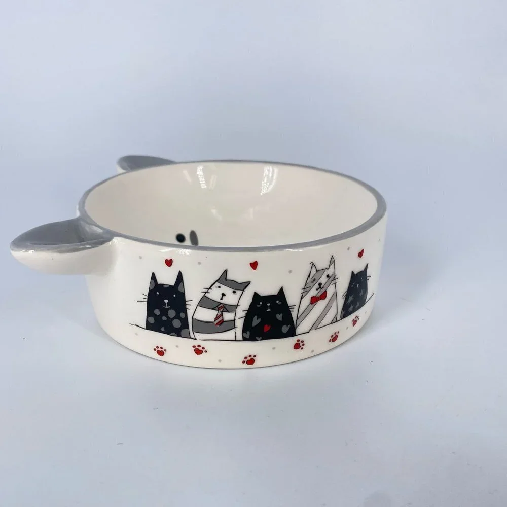 10 Strawberry Street Cat Pet Food Water Bowl